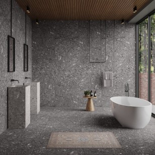 Керамогранит Motto Ceramic 15 mm Dark Grey Glossy 80x240 N100144