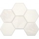 Мозаика Estima Luna White Hexagon неполированная 25x28.5 LN00/TE00