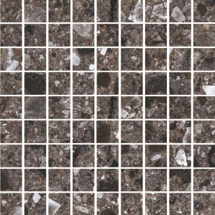 Мозаика Kerranova Terrazzo Dark Grey 30x30 K-333/MR/m01