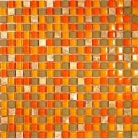 Мозаика Pixmosaic Glass Оранжевая 1.5x1.5 30x30 GS076