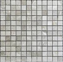 Мозаика Pixmosaic Каменная мозаика из мрамора Tundra Grey на сетке 30.5x30.5 PIX330