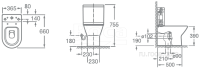 Унитаз-компакт Roca Faro 66x36.5x75.5 34D01000Y