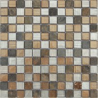 Мозаика Caramelle Mosaic Naturelle 8 mm Alcantara Ruggine 29.8x29.8