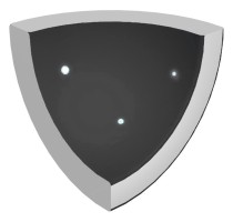 Уголок Pool Tile Radial Internal Corner Black Smooth