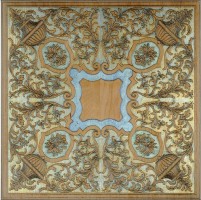 Декор Akros Aeras Ins in legno Acero Decorato Silver 40x40 AERAS T AS