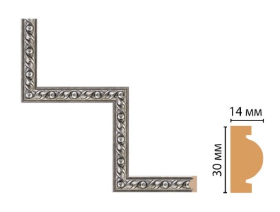 Декоративный угловой элемент Decomaster 157-1-44 (300x300 мм)