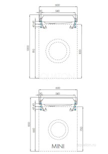 Раковина Акватон Рейн 60x50x13.8 1A72103KRW010