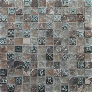 Мозаика Pixmosaic Glass Коричневая 2.3x2.3 30x30 010