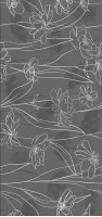 Керамогранит Mei Floresta цветы серый ректификат 60x120 17552