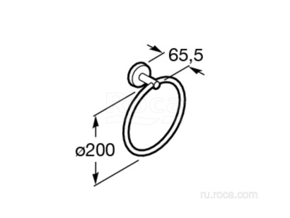 Полотенцедержатель Roca Twin 6.6x20x22.4 816711001