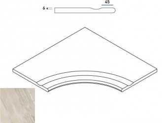 Бортик Italon Magnetique X2 White Bor. Svasato Ang. Round 30 60x60 с выемкой угловой закругленный 620090000196