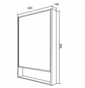 Зеркальный шкаф 1MarKa Mira 60x12x90 У83225