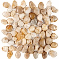 Мозаика Pixmosaic Галька из гальки White Stone на сетке 30.5x30.5 PIX267