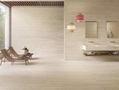 Спеченный камень Delfone Travertine Romano Beige Текстурированный 12 mm 160x320