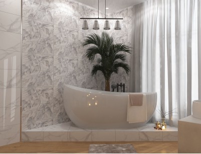Декор Керлайф Calacatta Bianco 31.5x63 настенный