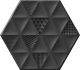 Керамогранит ITT Ceramic Malmo Hexa Black 23.2x26.7