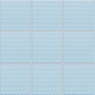 Мозаика Rako Pool светло-голубая матовая рельефная 10x10 GRH0K263