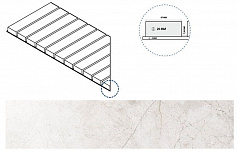 Решетка Italon Contempora X2 Pure Griglia Stream 20 Sx 25x60 левая 620090000537