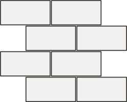Мозаика Floor Gres Buildtech 2.0 Ce White Mat 6mm Muretto 7.5x15 30x30 767556