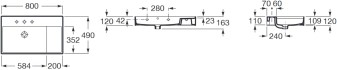 Раковина Roca Inspira square 32752B620