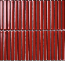 Мозаика Porcelain Mosaic Strip Красный Матовый 1.5x14.5 29.4x31.3 Y15FW36
