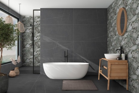 Керамогранит Global Tile Nylo Черный 60x120 GT1206014965MR