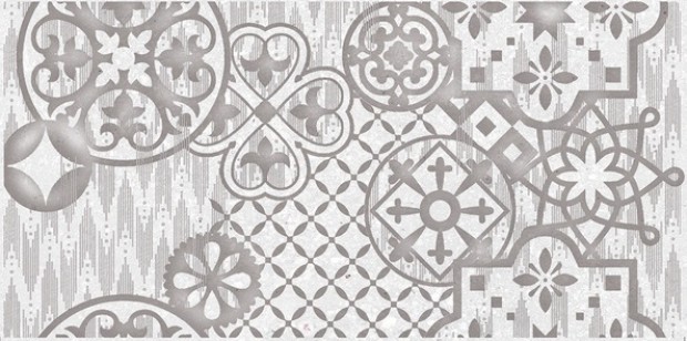 Декор 04-01-1-10-03-06-1656-0 Готик серый 25x50 Нефрит-Керамика