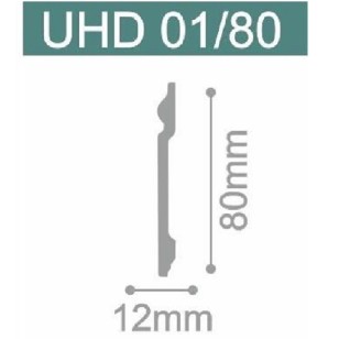 Плинтус Solid напольный ударопрочный белый UHD01/80