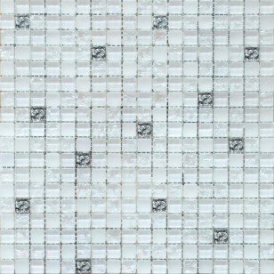 Мозаика Pixmosaic Glass Микс Белый 30x30 МС 2021