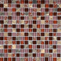 Мозаика Pixmosaic Glass Розовая 1.5x1.5 30x30 SB154