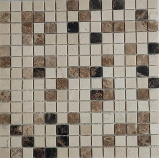 Мозаика Pixmosaic Каменная мозаика Бежевая 2x2 30x30 KG20