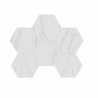 Мозаика Estima Alba White Hexagon неполированная 25x28.5 AB01