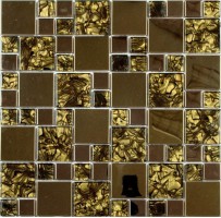 Мозаика NSmosaic Metal Series металл стекло 1.5x4.8 30x30 MS-612