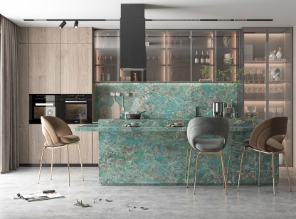 Спеченный камень Delfone Columbia Emerald Polished 120x270