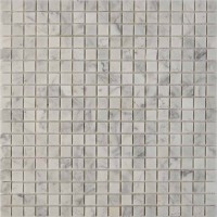 Мозаика Pixmosaic Каменная мозаика из мрамора Bianco Carrara на сетке 30.5x30.5 PIX241