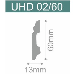 Плинтус Solid напольный ударопрочный белый UHD02/60