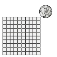 Мозаика Floor Gres B and W Marble Pebble High Glossy Mosaico 3x3 30x30 767381