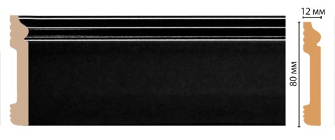 Плинтус напольный Decomaster D005-195 ДМ (79x13x2400 мм)