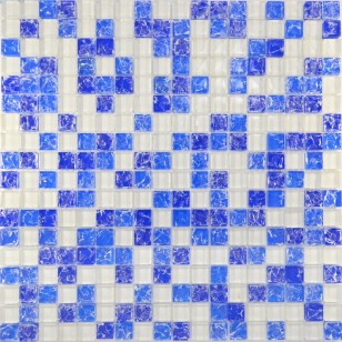 Мозаика Pixmosaic Glass Микс Синий 30x30 МС 450