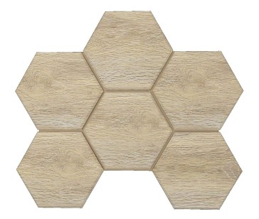 Мозаика Estima Selection Oak Hexagon неполированная 25x28.5 SI01