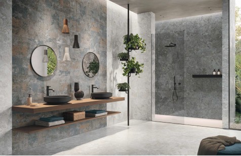 Керамогранит Naxos Mockup Lastra Floralia Nat Ret 120x278 136928
