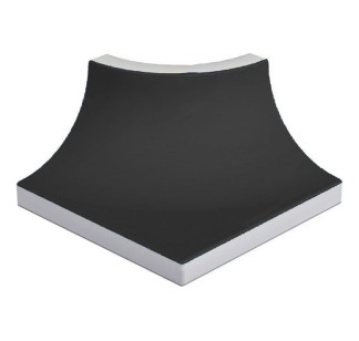 Pool Tile Radial External Corner Black Anti-Slip