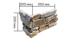 Натуральный камень Pharaon Грубый камень Кварцит бежевый наружный угол