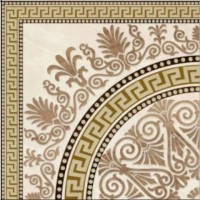 Декор Golden Tile Meander Rosette бежевый 40x40 2А1810