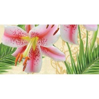 Декор Belleza Lily В многоцветный стеклянный 25x50 