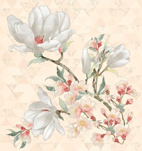Панно Керлайф Primavera Magnolia Crema 70.9x75.3