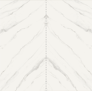 Керамогранит Inalco Touche Super Blanco-Gris Honed Polished Bookmatch SK Rect 150x320