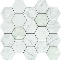 Мозаика Ceramiche Piemme Majestic Hexagon Apuanian White Lev 34x36 02615