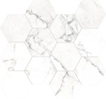 Мозаика Rondine Canova Esa Statuario Lapp 30.3x35 J88574