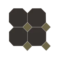 Керамогранит Metlah.Store York Октагон Черный Зеленый 30.5x30.5 M6331/6702